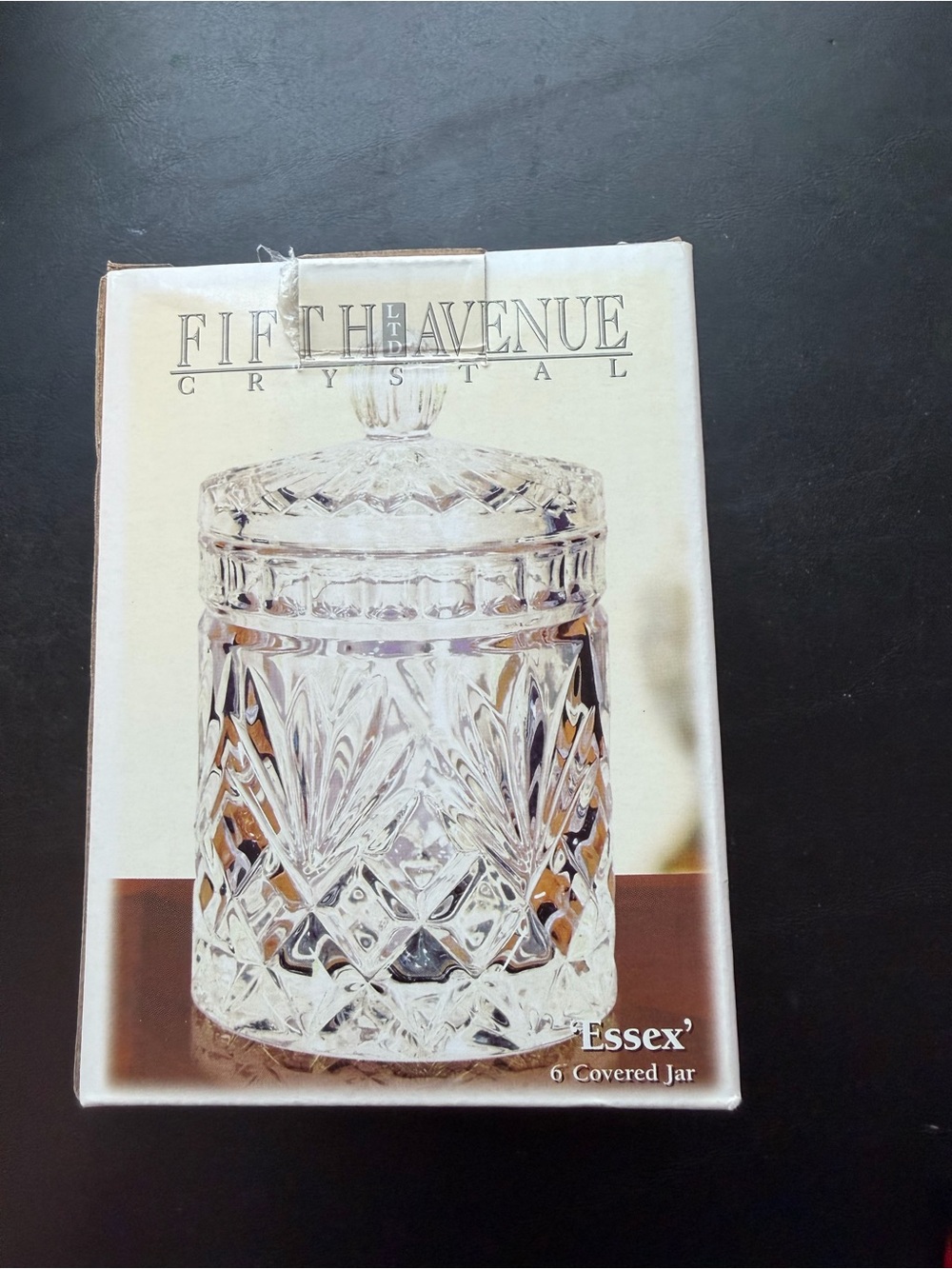 Fifth Avenue Crystal Essex 6" Covered Jar New In Box